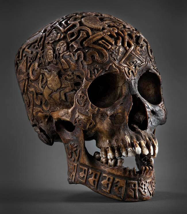 Carved skull